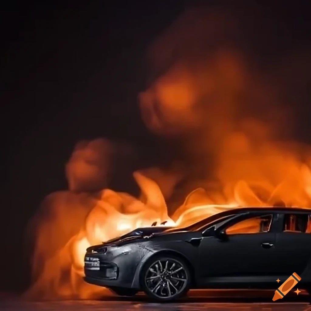 car on fire