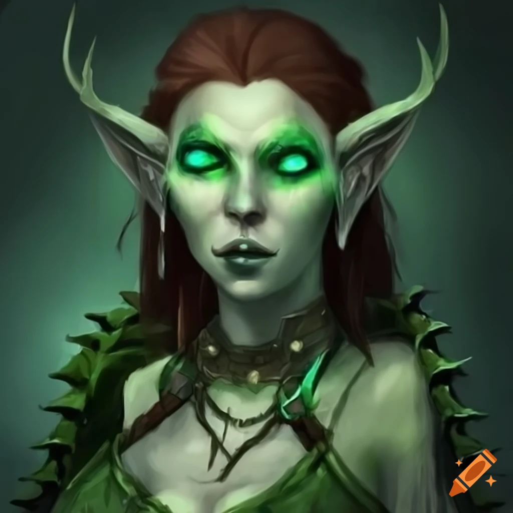 Female wood elf warlock haunted one