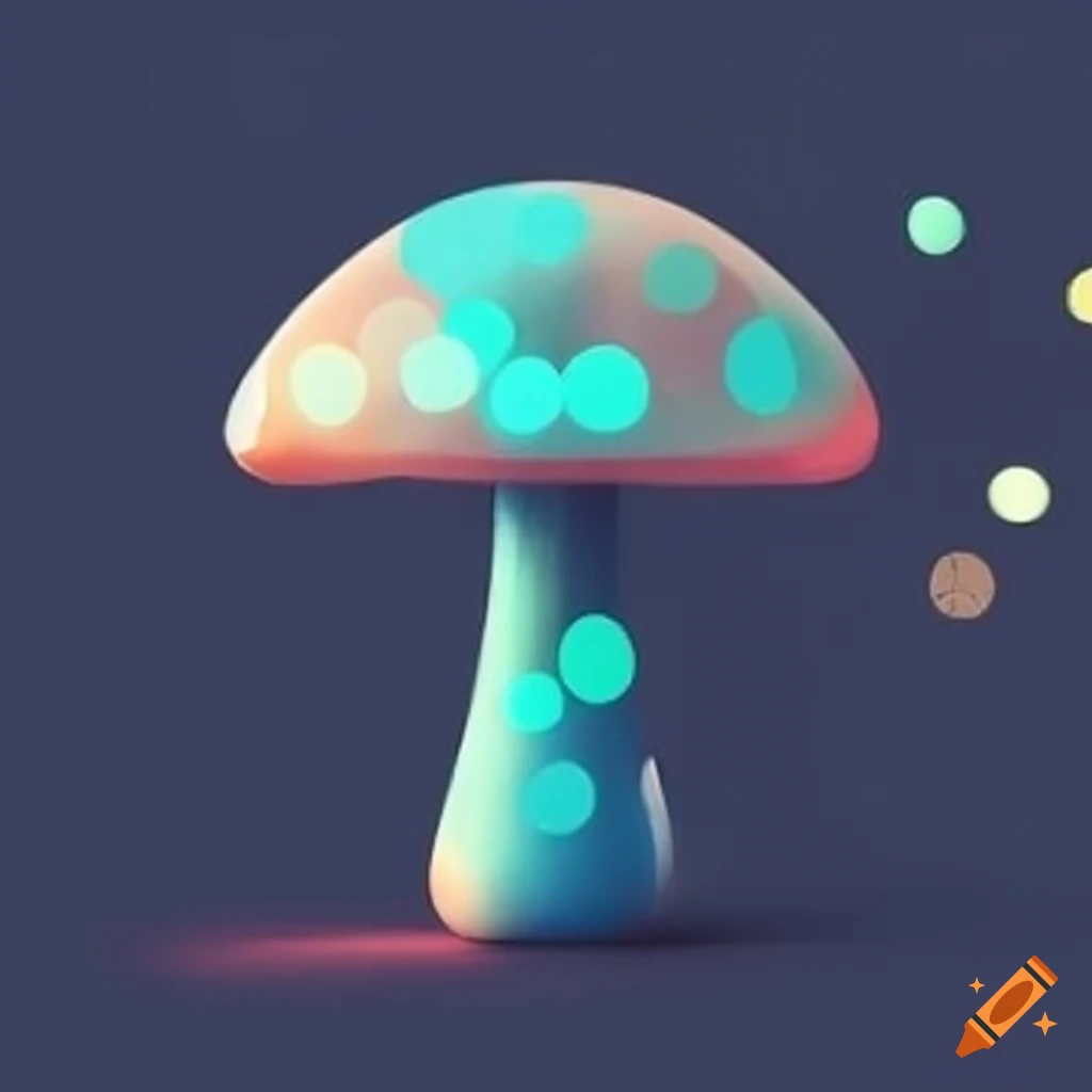 bokeh of miniature mushroom shapes
