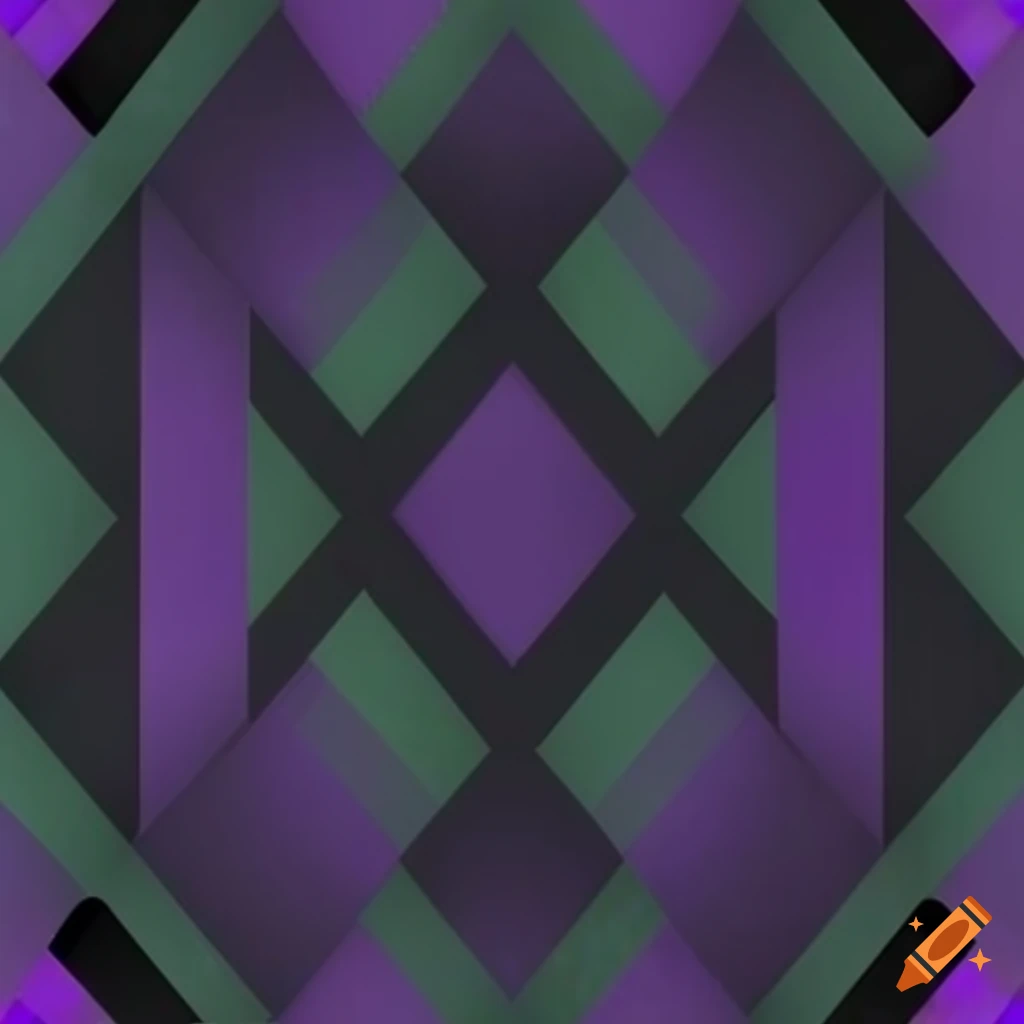 Geometric phone background in dark grey, lavender, and green on Craiyon