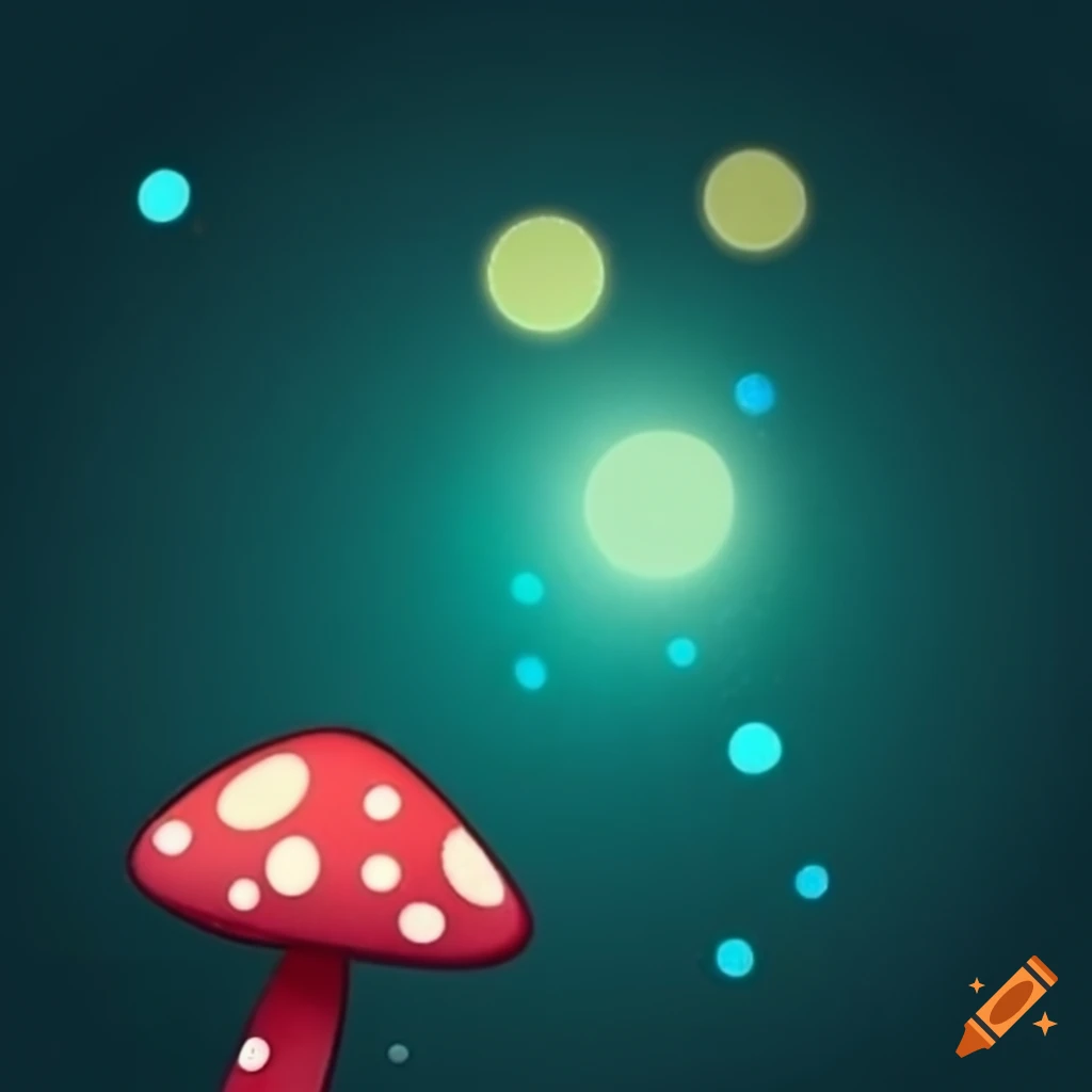 bokeh in the shape of little mushrooms