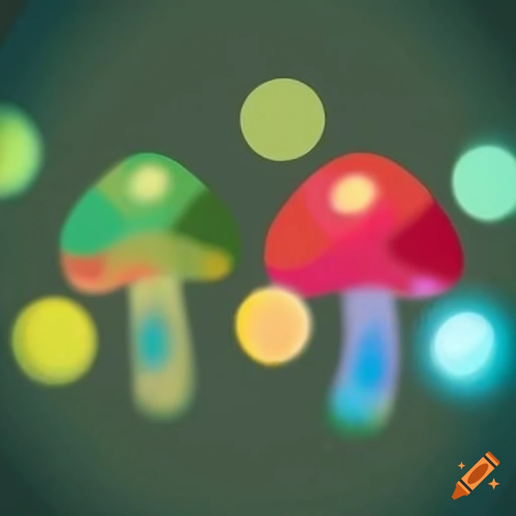bokeh in the shape of little mushrooms