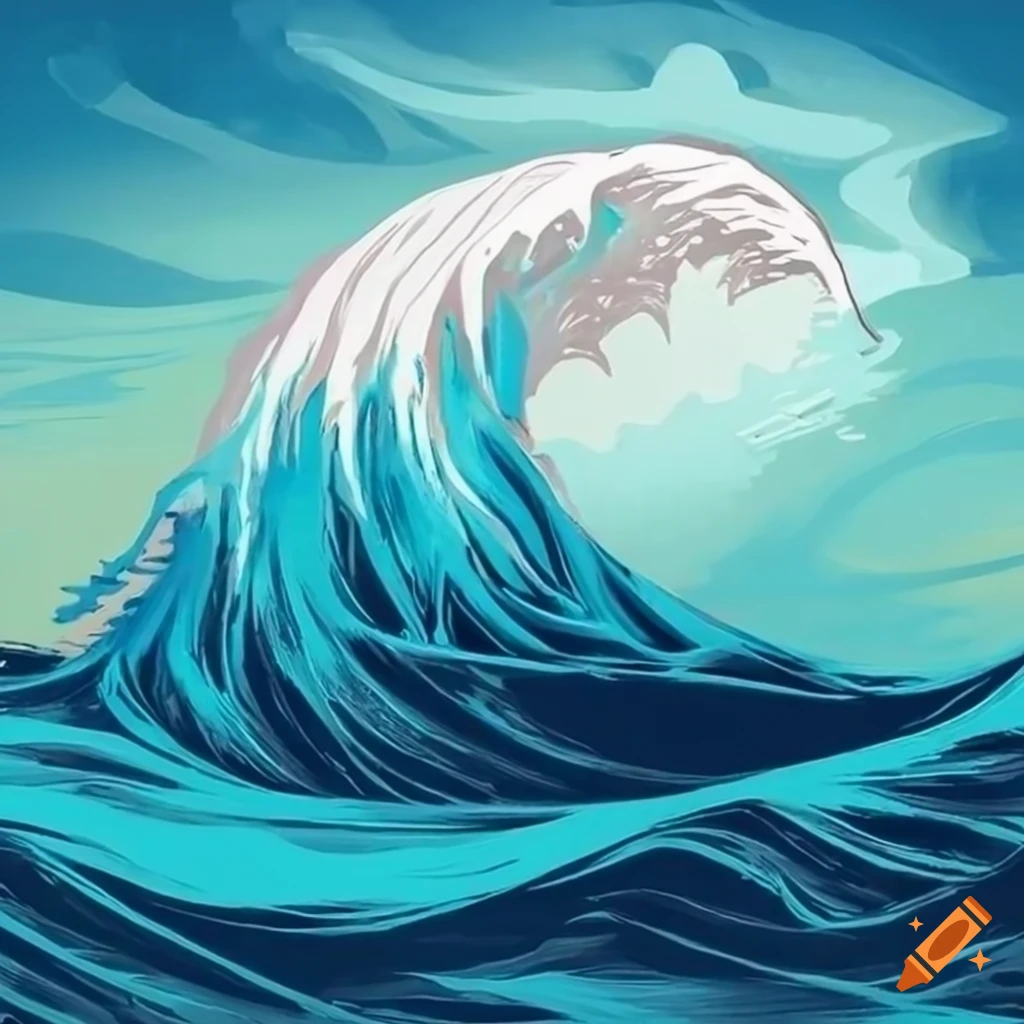 Ocean waves | Anime scenery, Aesthetic anime, Anime background