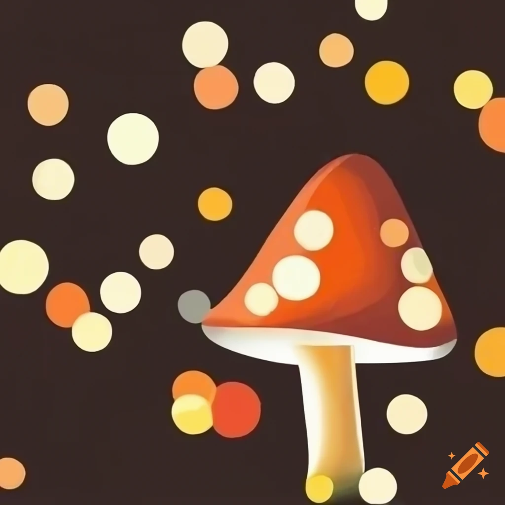 bokeh in the shape of little mushrooms