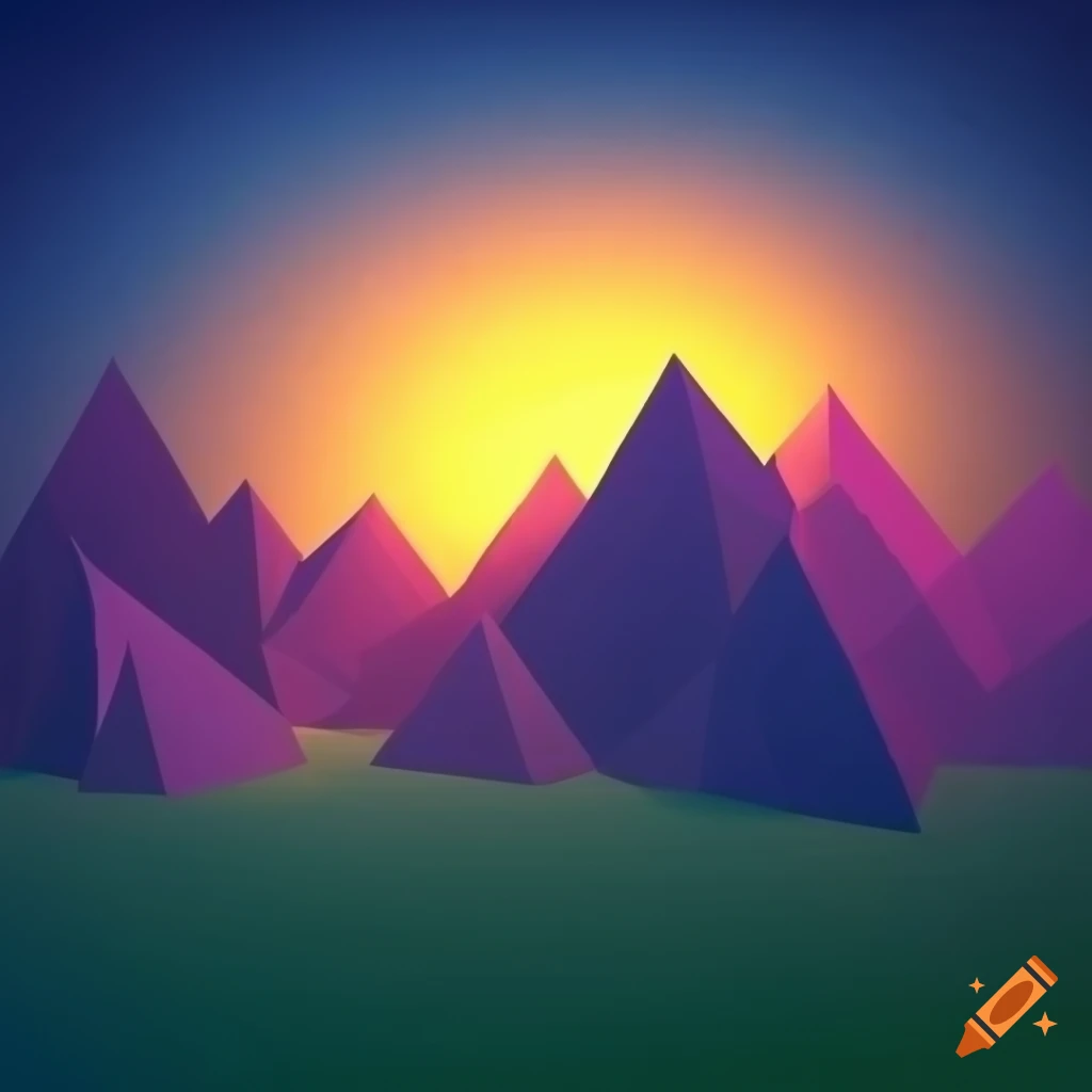 ethereal and low poly background