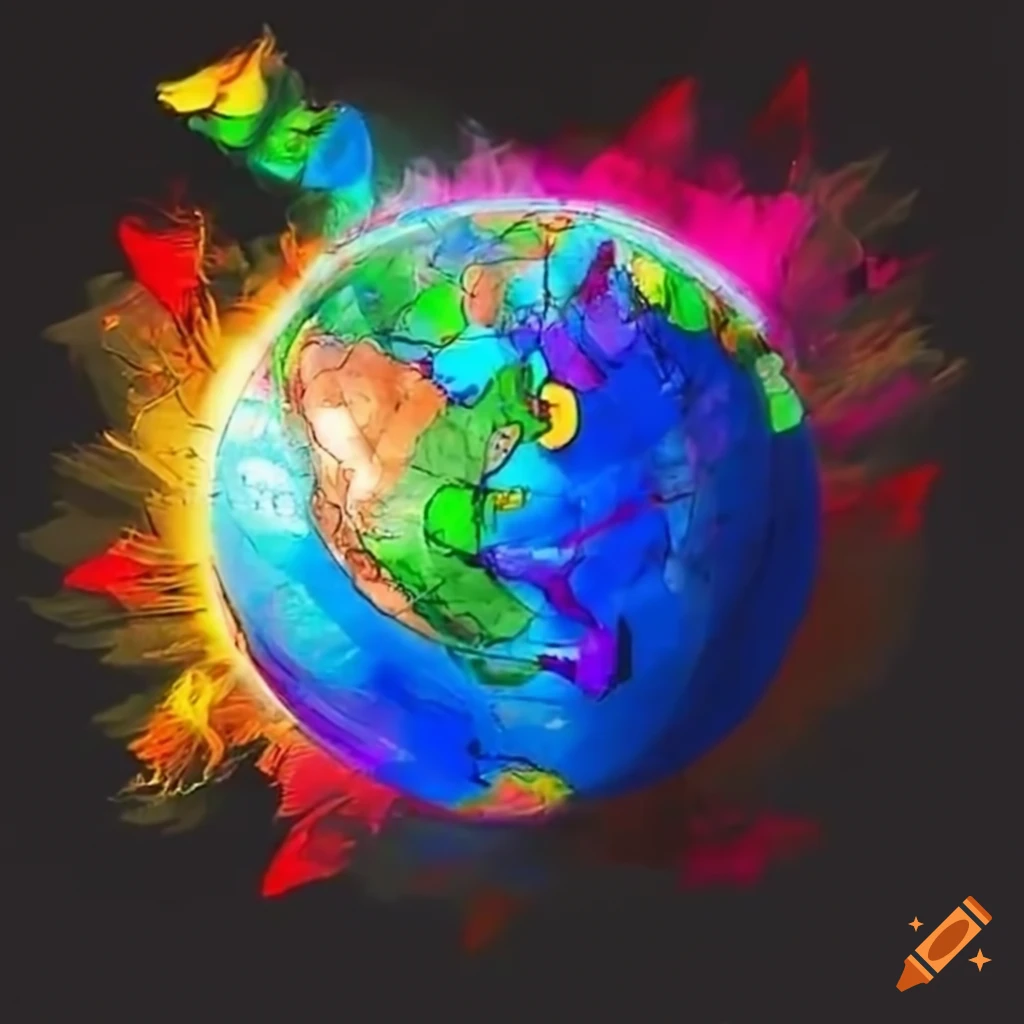 image of a DJ team flying around the globe