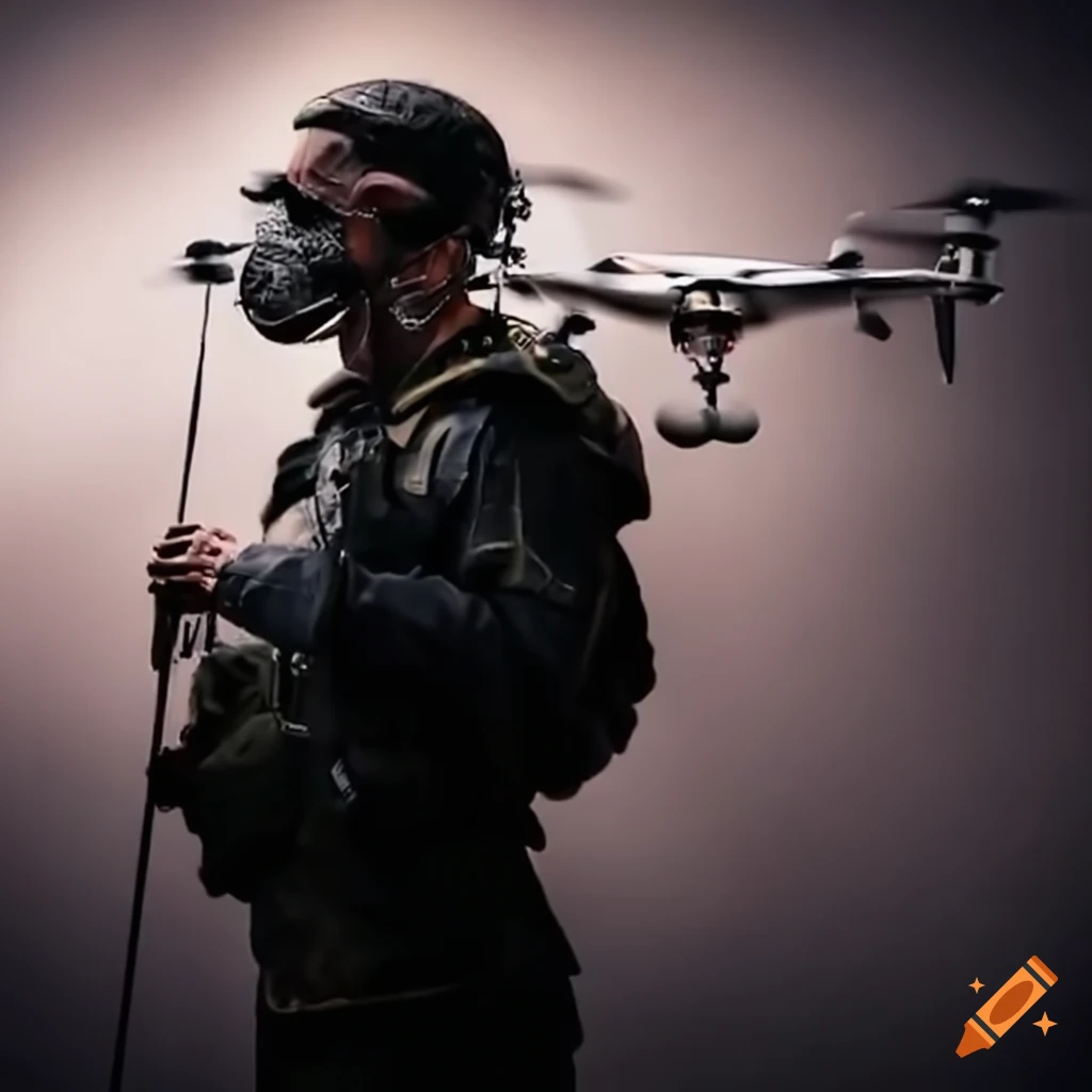 urban guerrilla monitoring with drone