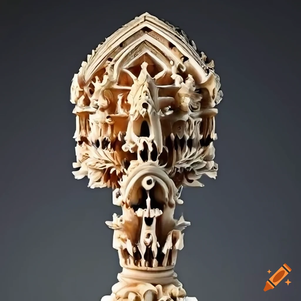 Ivory sapphire carving artwork