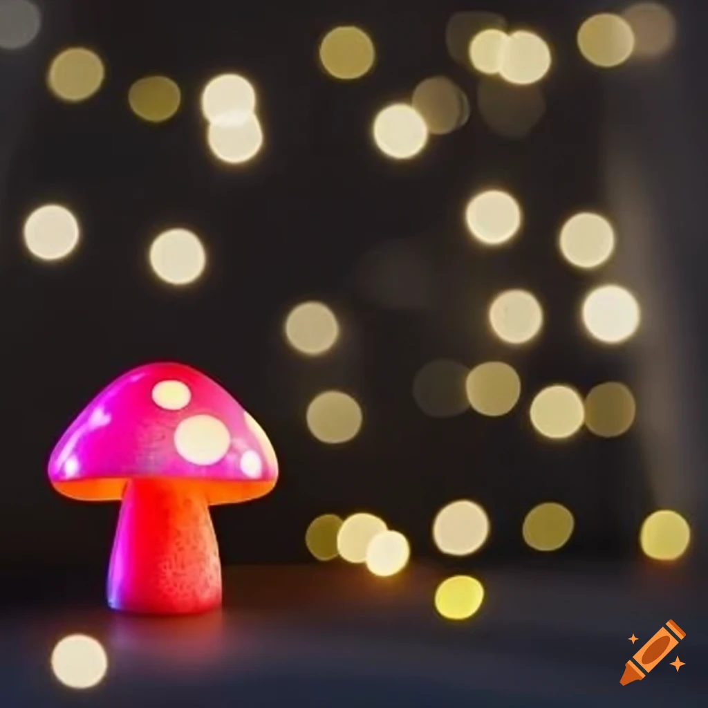 mushroom-shaped bokeh lights