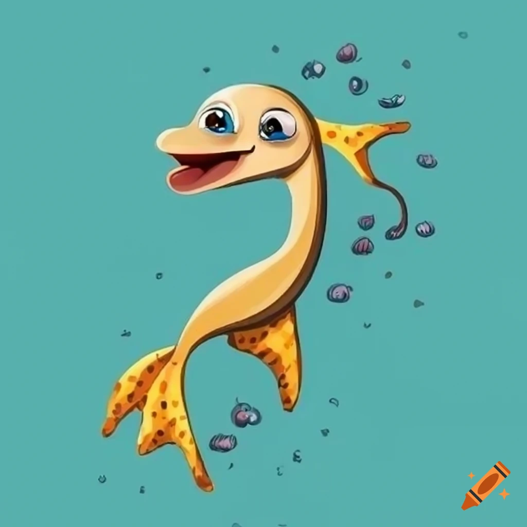 desenho animado de um animal aquático