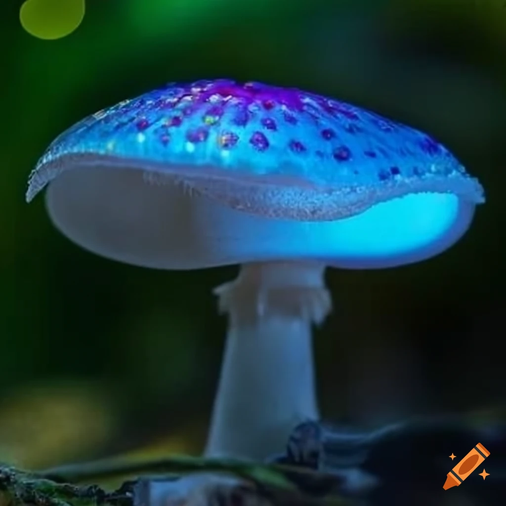 image of a mushroom with a glowing aura