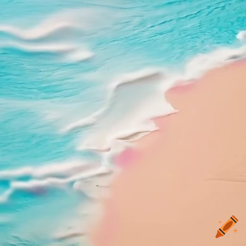 pastel-colored beach scene