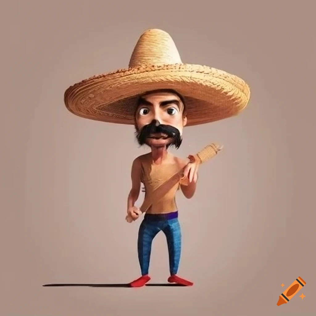 Mexican man wearing a sombrero hat