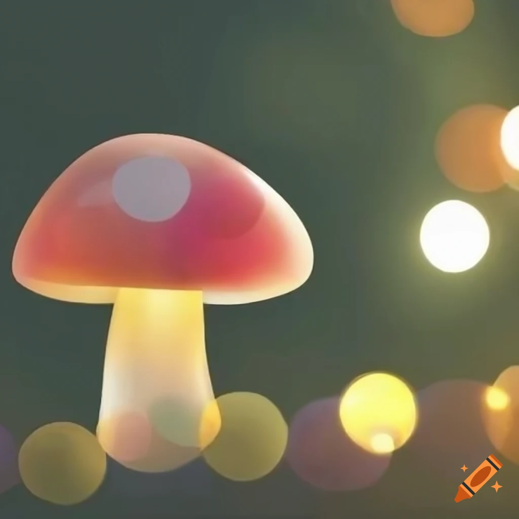 bokeh lights in the shape of mushrooms