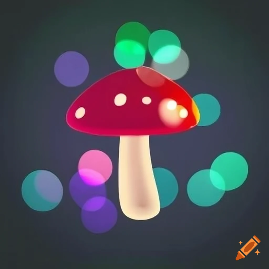 Bokeh effect in the shape of mushrooms