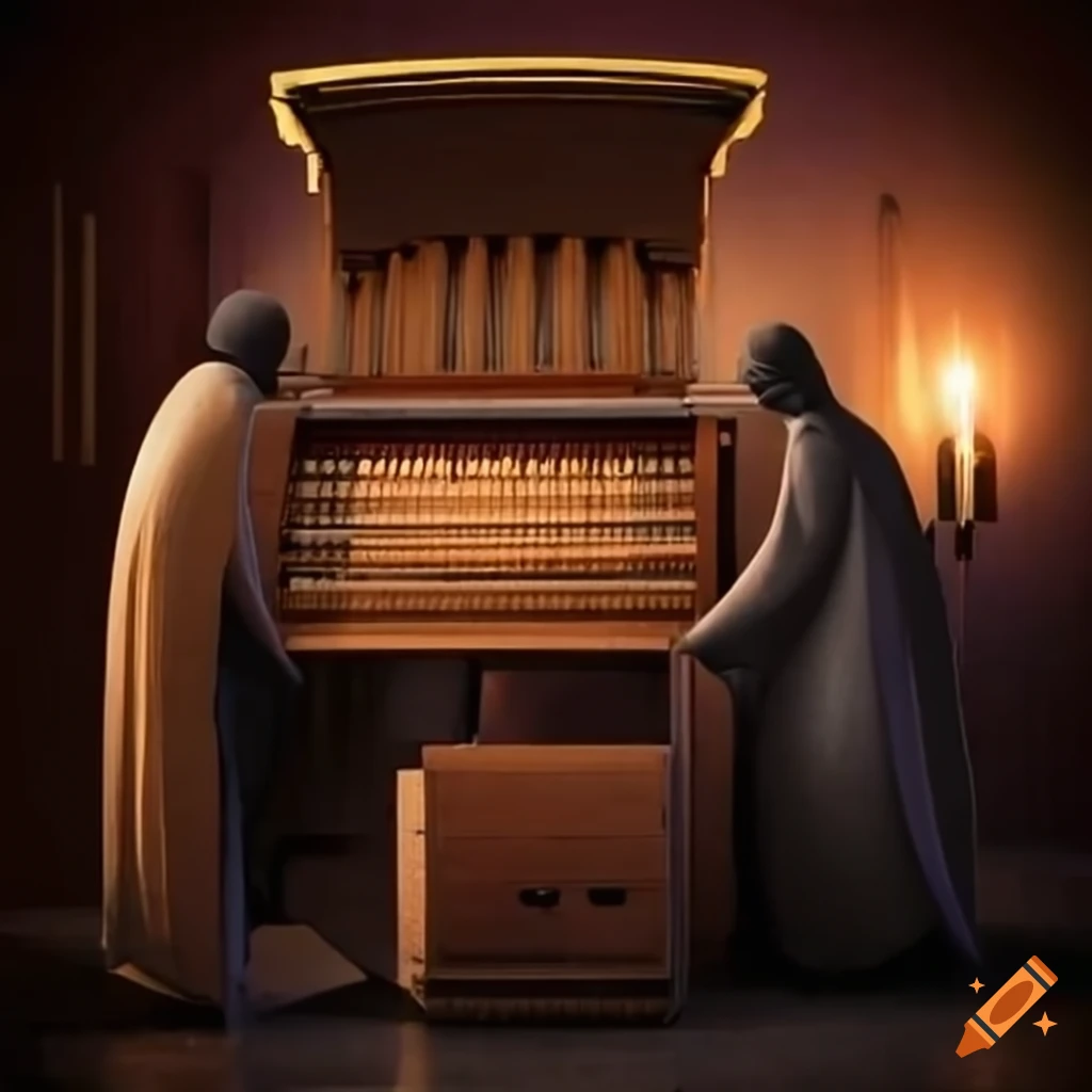 furniture removal van loading a church organ