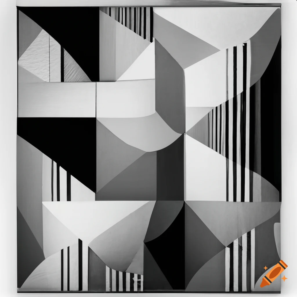 geometric black and white art