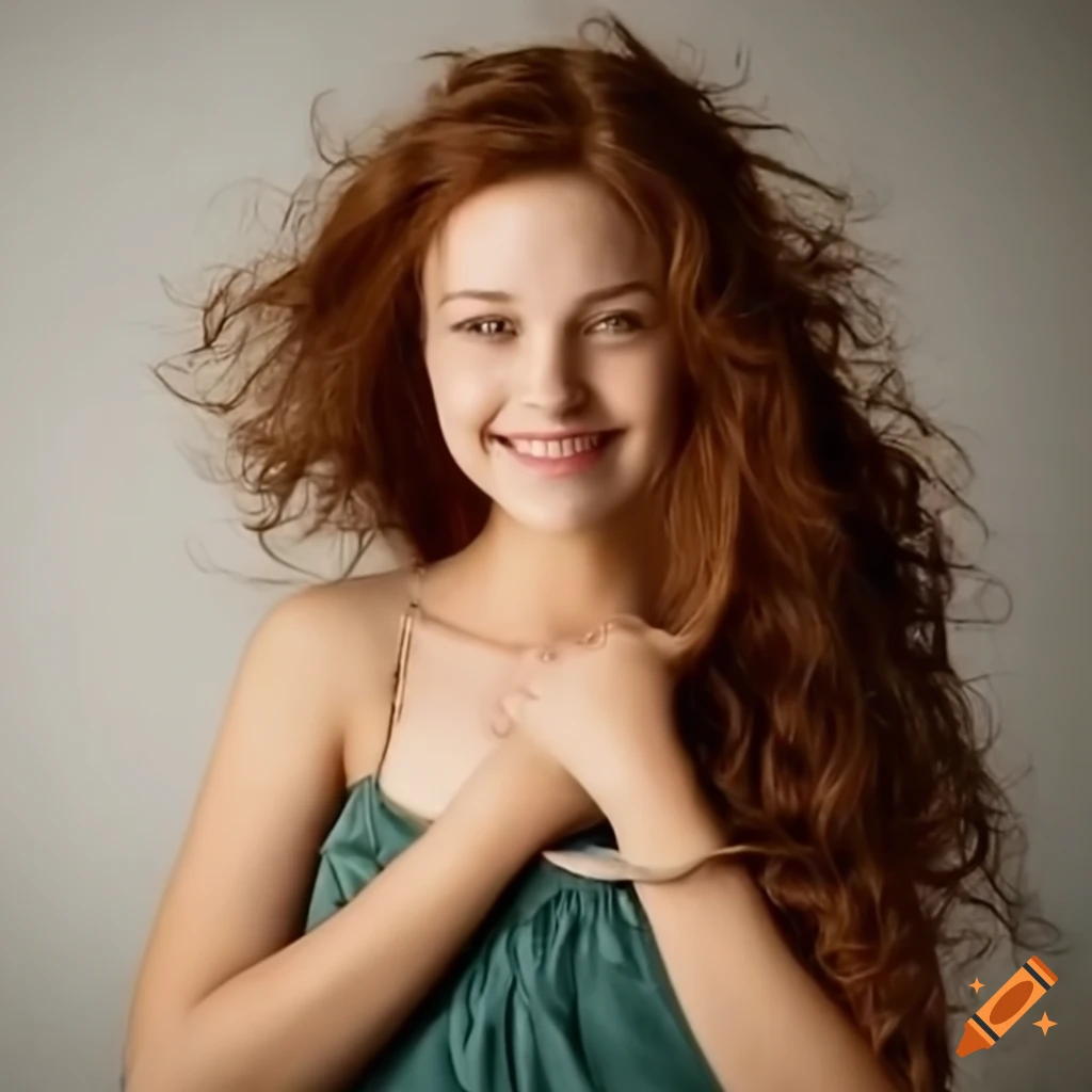 smiling maid with brown hair