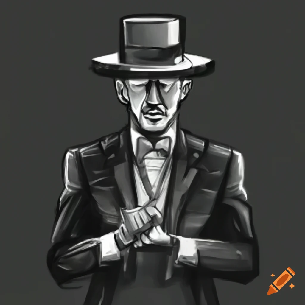 magician pointing with a hat
