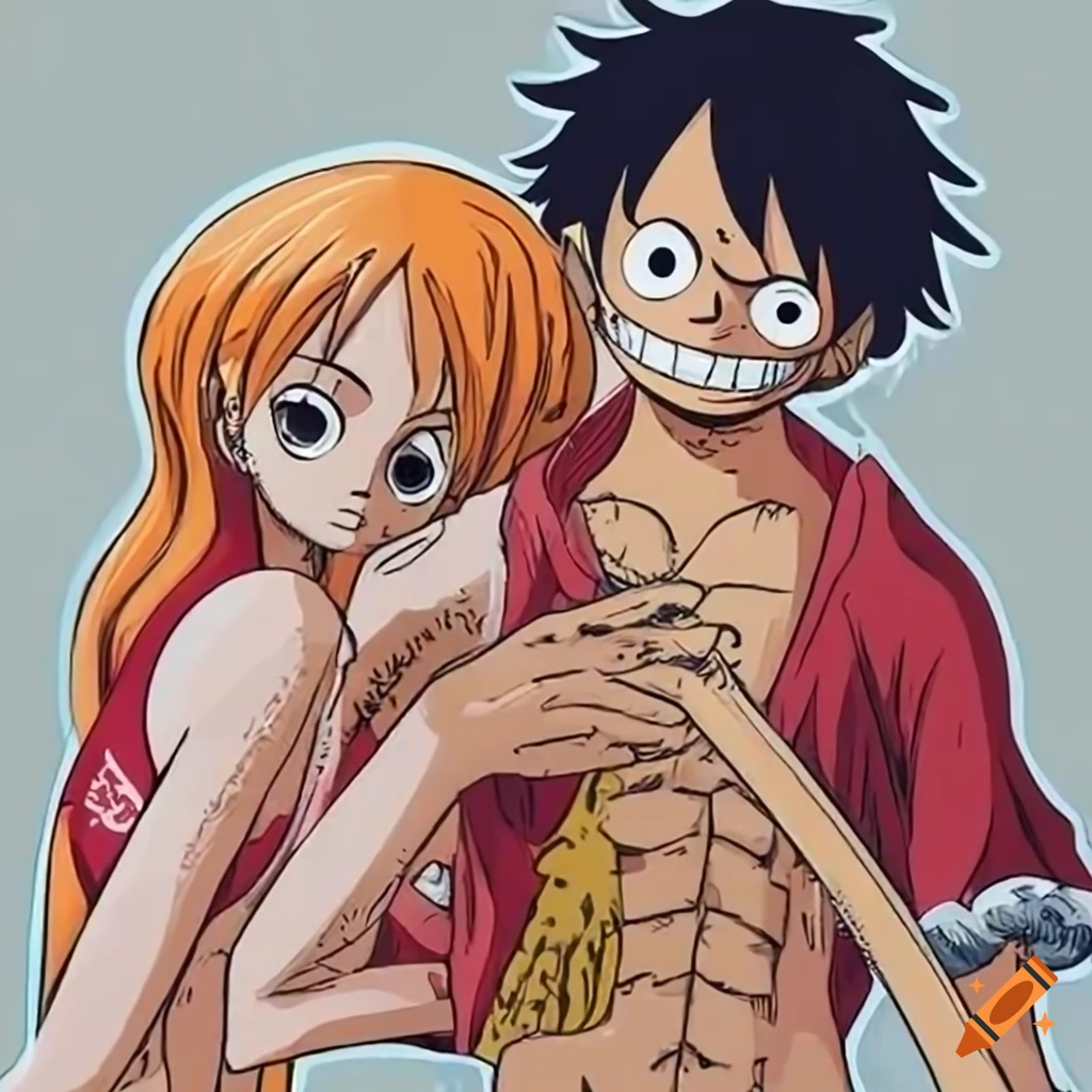 Luffy and nami from one piece