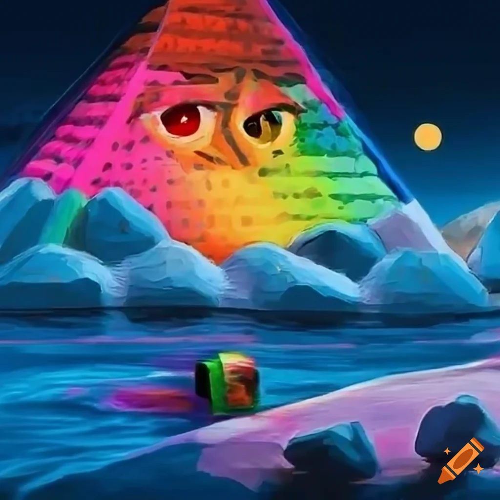 colorful game show set in a desert with neon lights