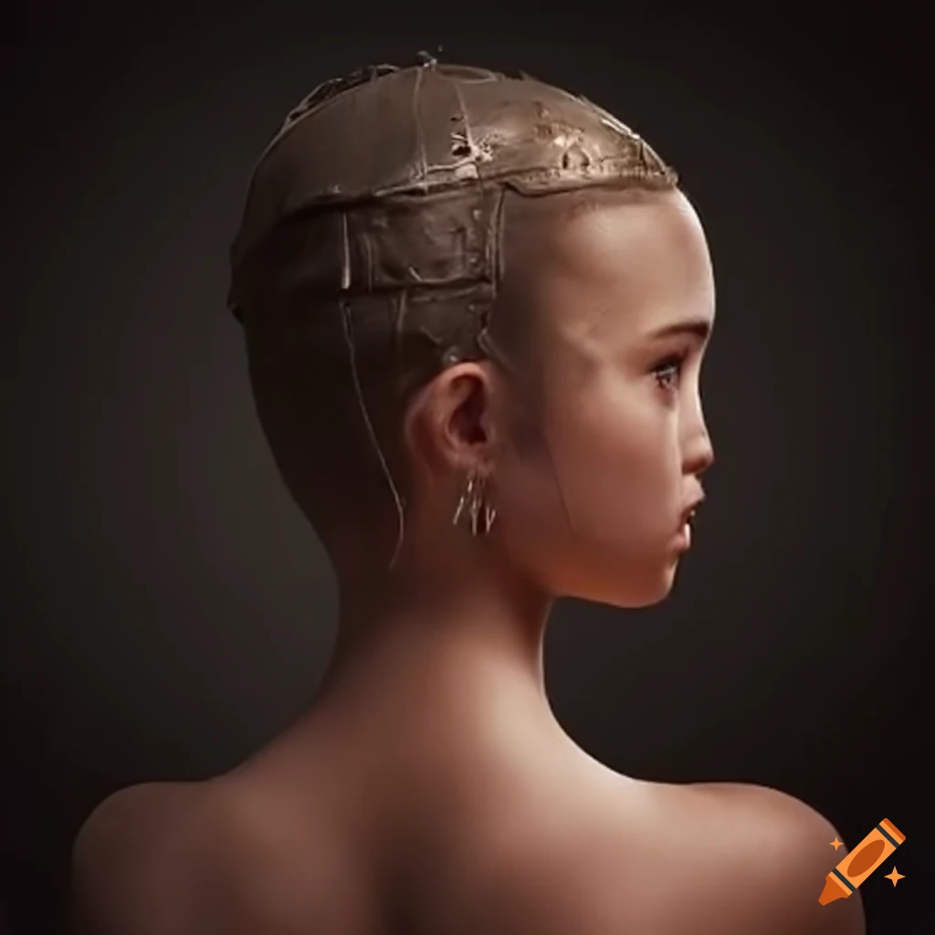 back view of a young female gladiator