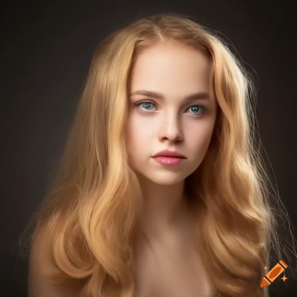 portrait of a blonde schoolgirl