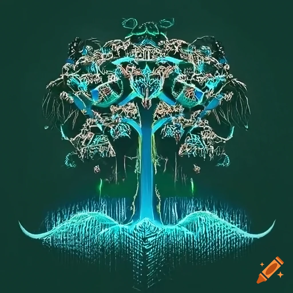 Conceptual Representation Of Complexity With An Aware Willow Tree And 