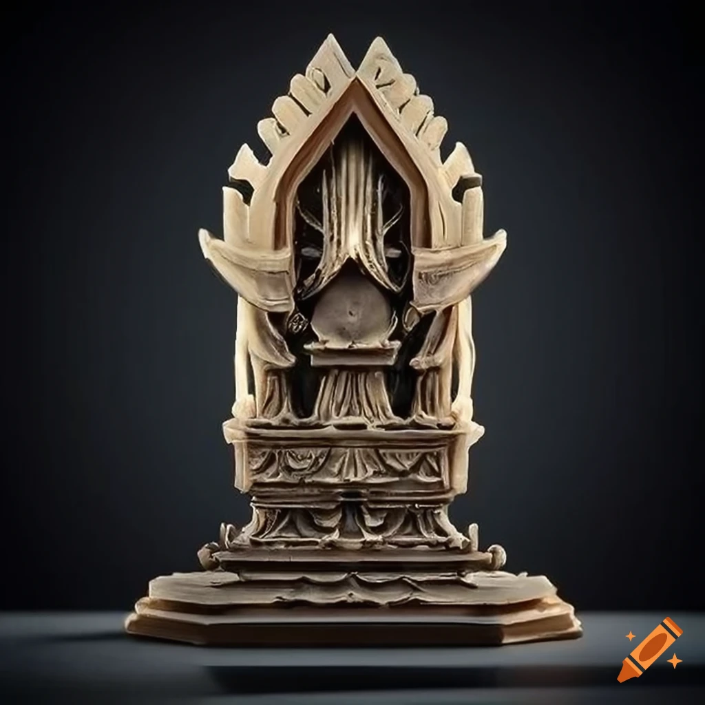 detailed carving in Ivory Sapphire inspired by Zelda game