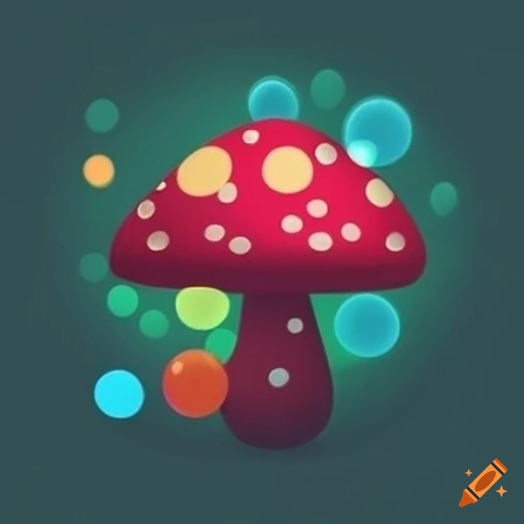 bokeh lights in the shape of mushrooms
