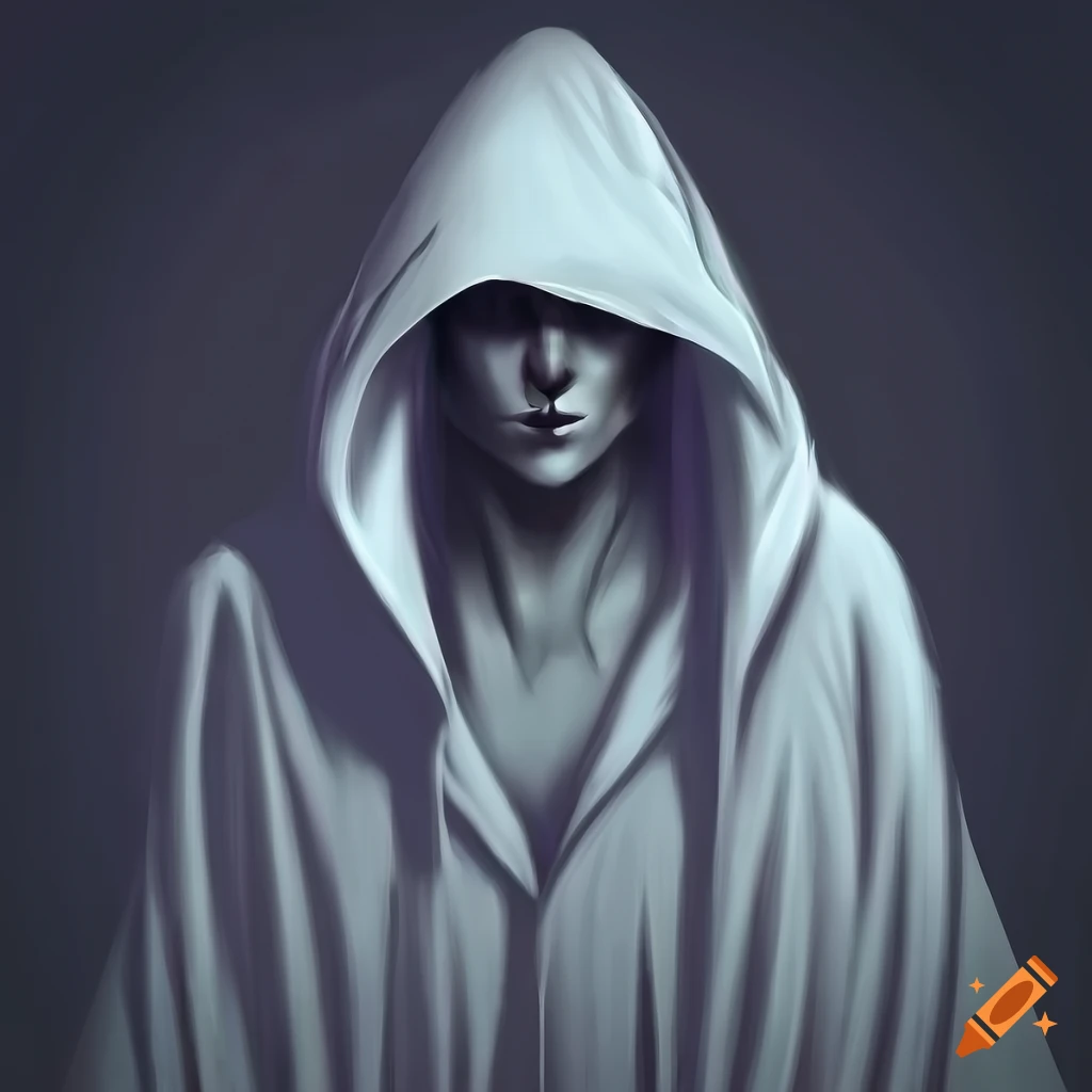 White Hooded Figure A Mysterious Stranger Wearing A Full white-hooded-figure-a-mysterious-stranger-wearing-a-full