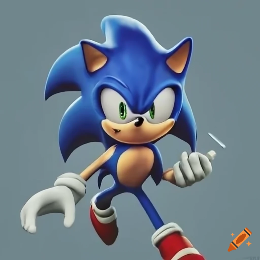 Sonic.exe in a pixar-style animated movie
