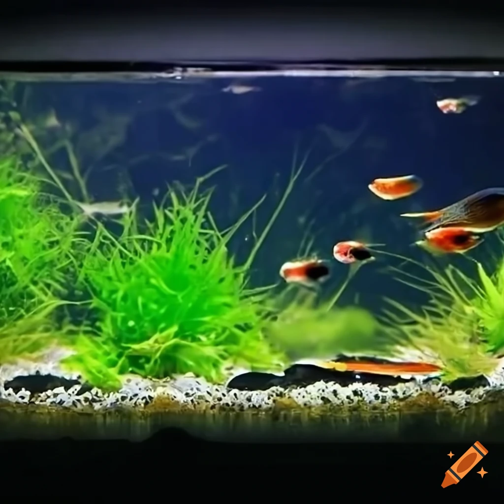 planted aquarium with nano rasbora fish