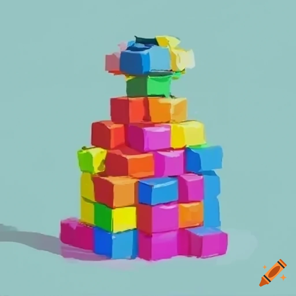 Screenshot of a single player building game on craiyon