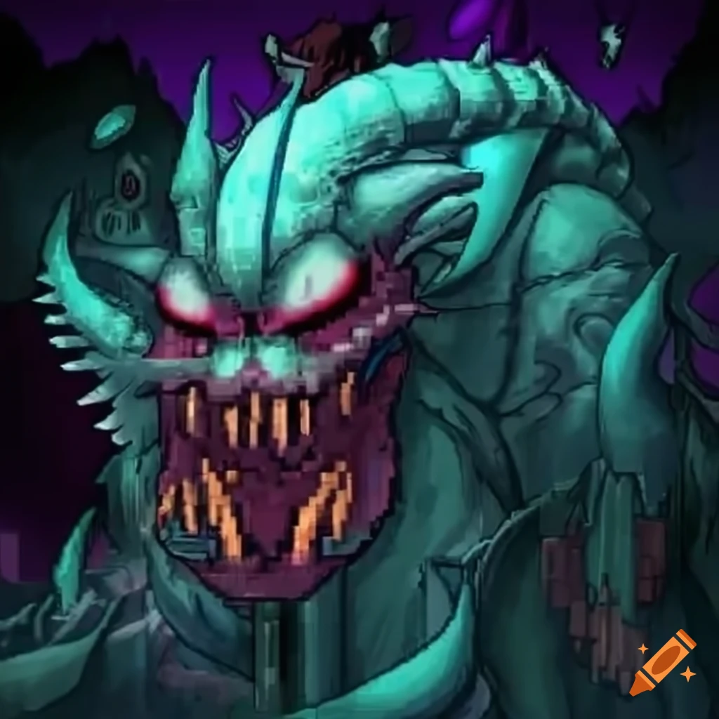 Image of eater of worlds boss from terraria