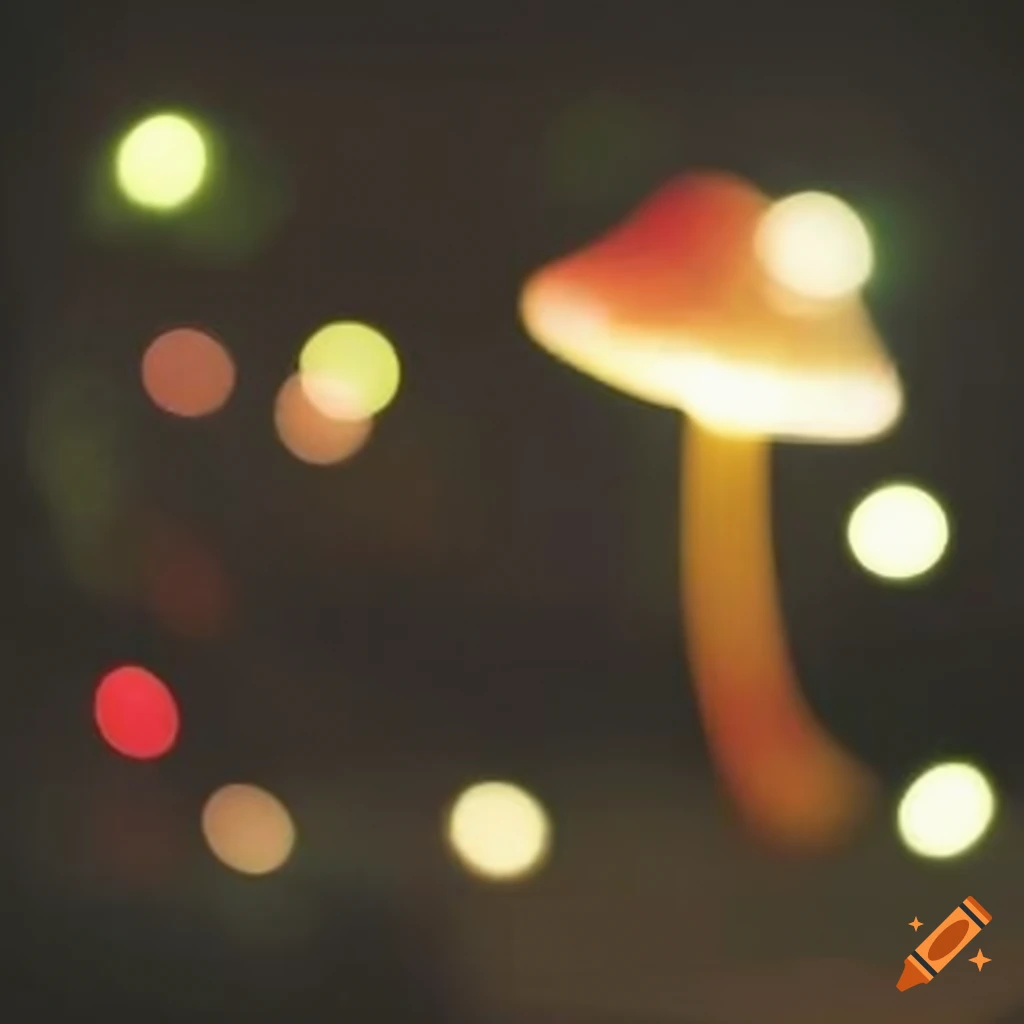 captivating bokeh lights shaped like mushrooms