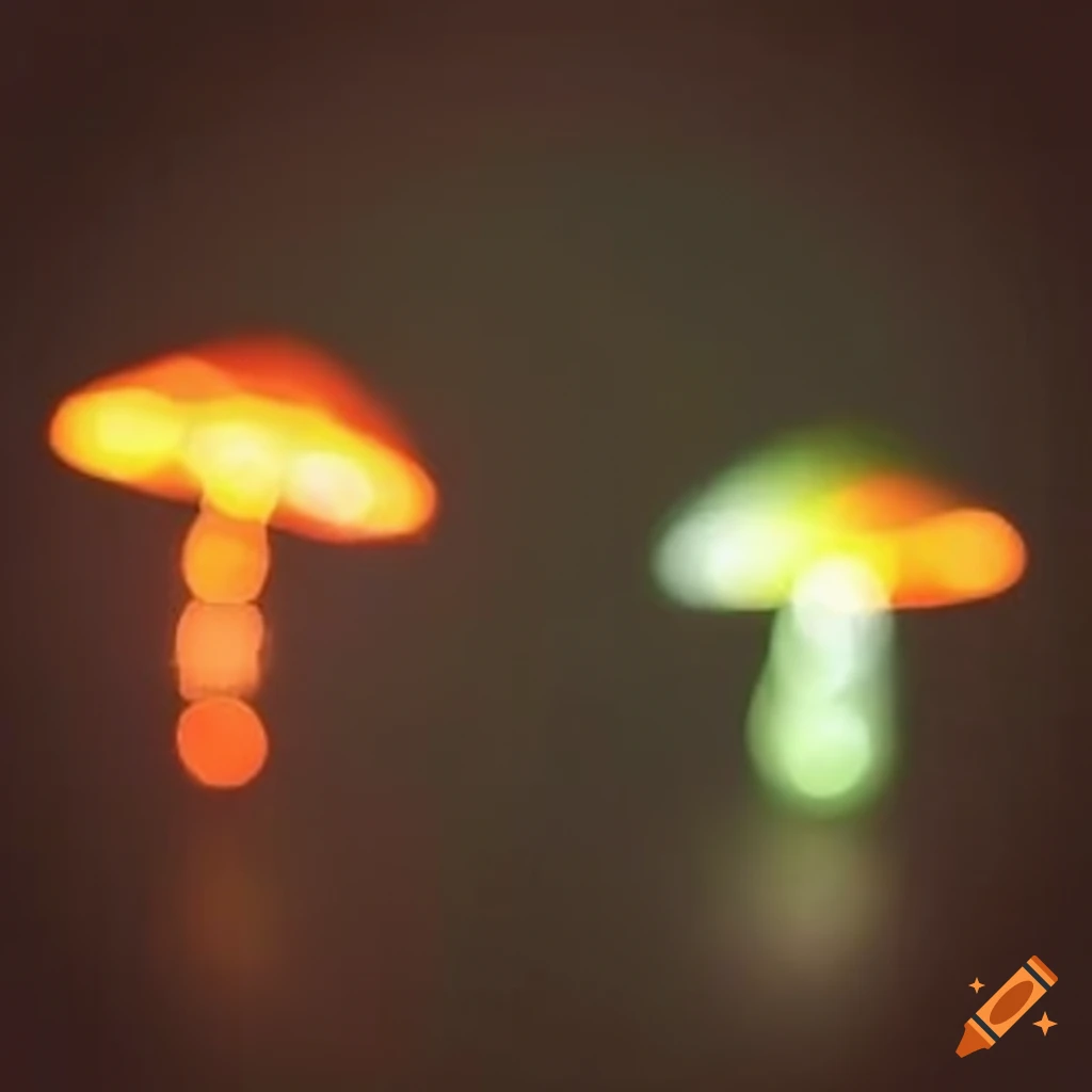 mushroom-shaped bokeh lights