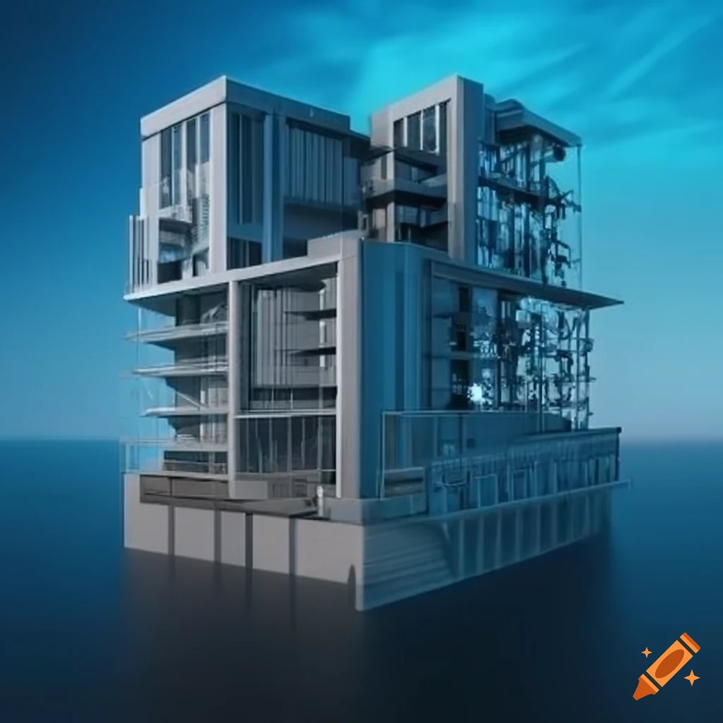 edificio 3D creado con herramientas BIM
