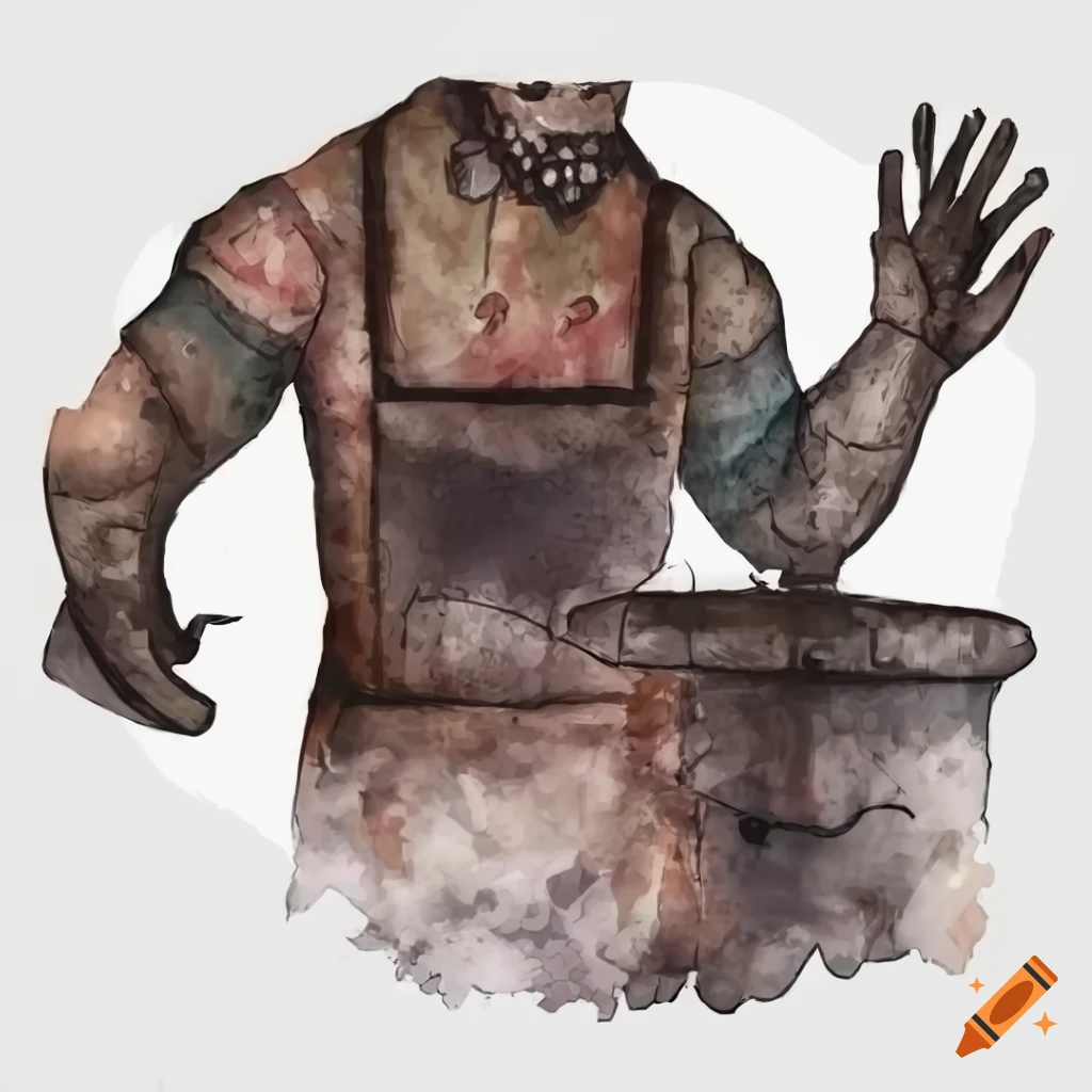 dark fantasy blacksmith character