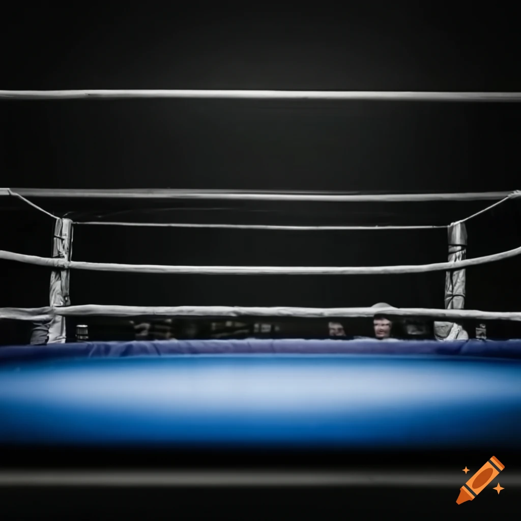 Epic empty boxing ring in the spotlight on the... - Stock Illustration  [104826124] - PIXTA