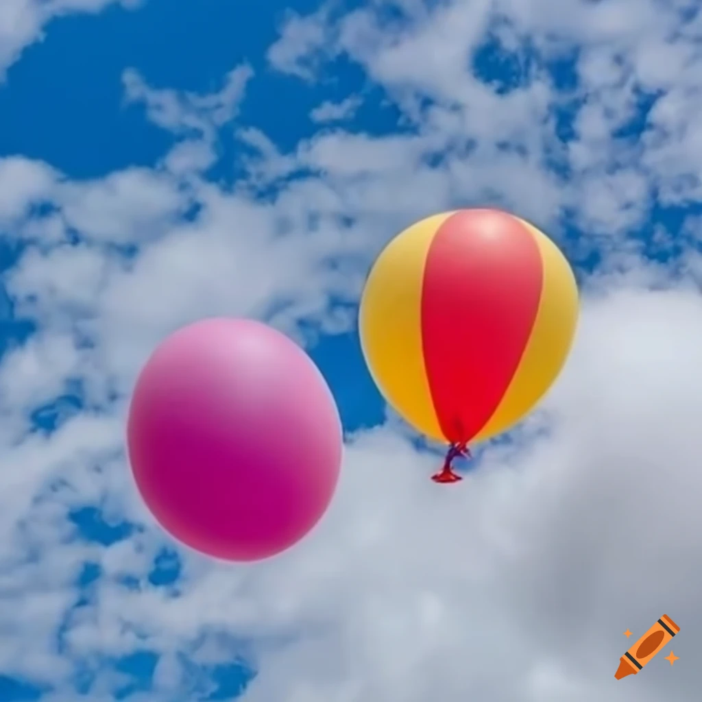 colorful balloon flying in the sky