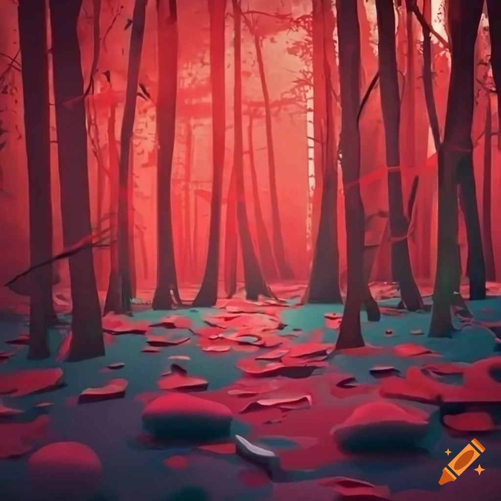 scarlet forest background for LinkedIn