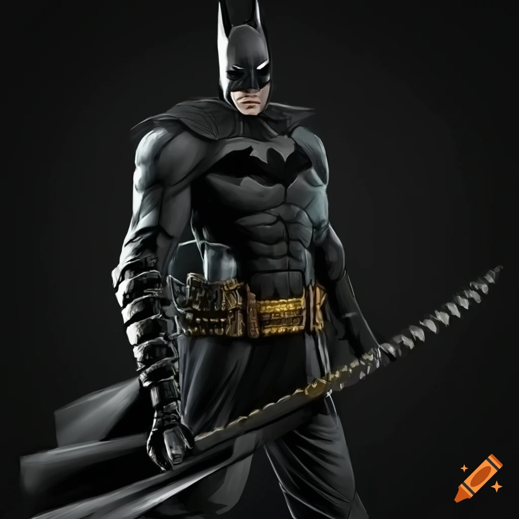 image of Batman with a samurai sword