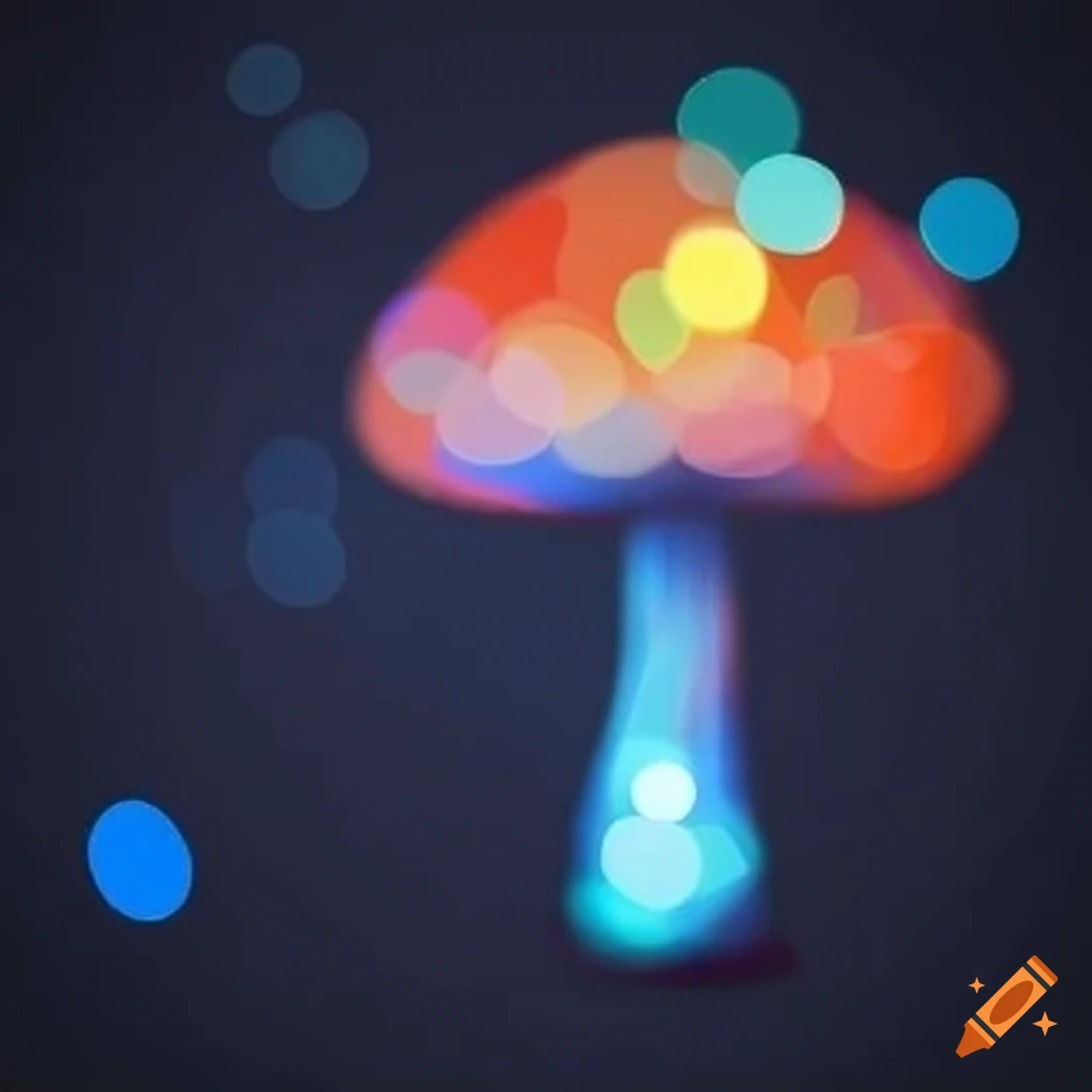 bokeh with mushroom shapes