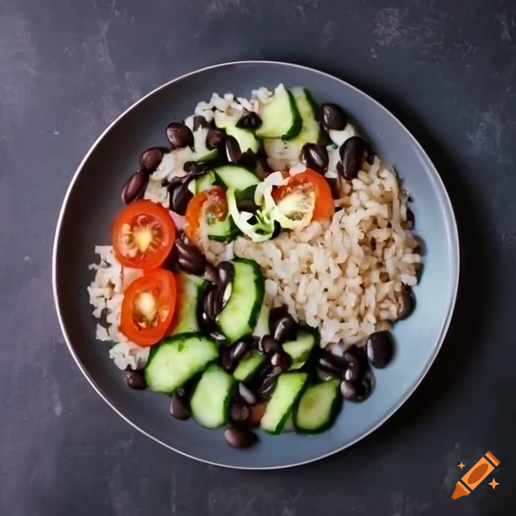 delicious black bean and brown rice salad