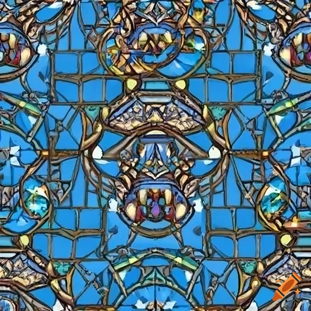 seamless vector Zelda stained glass ornaments