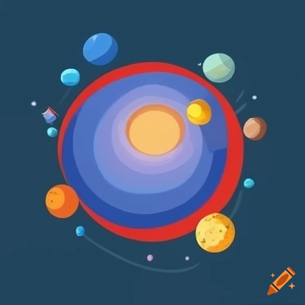 Cartoon Representation Of The Solar System On Craiyon