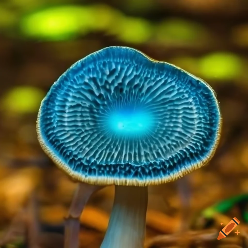 mushroom with a colorful aura