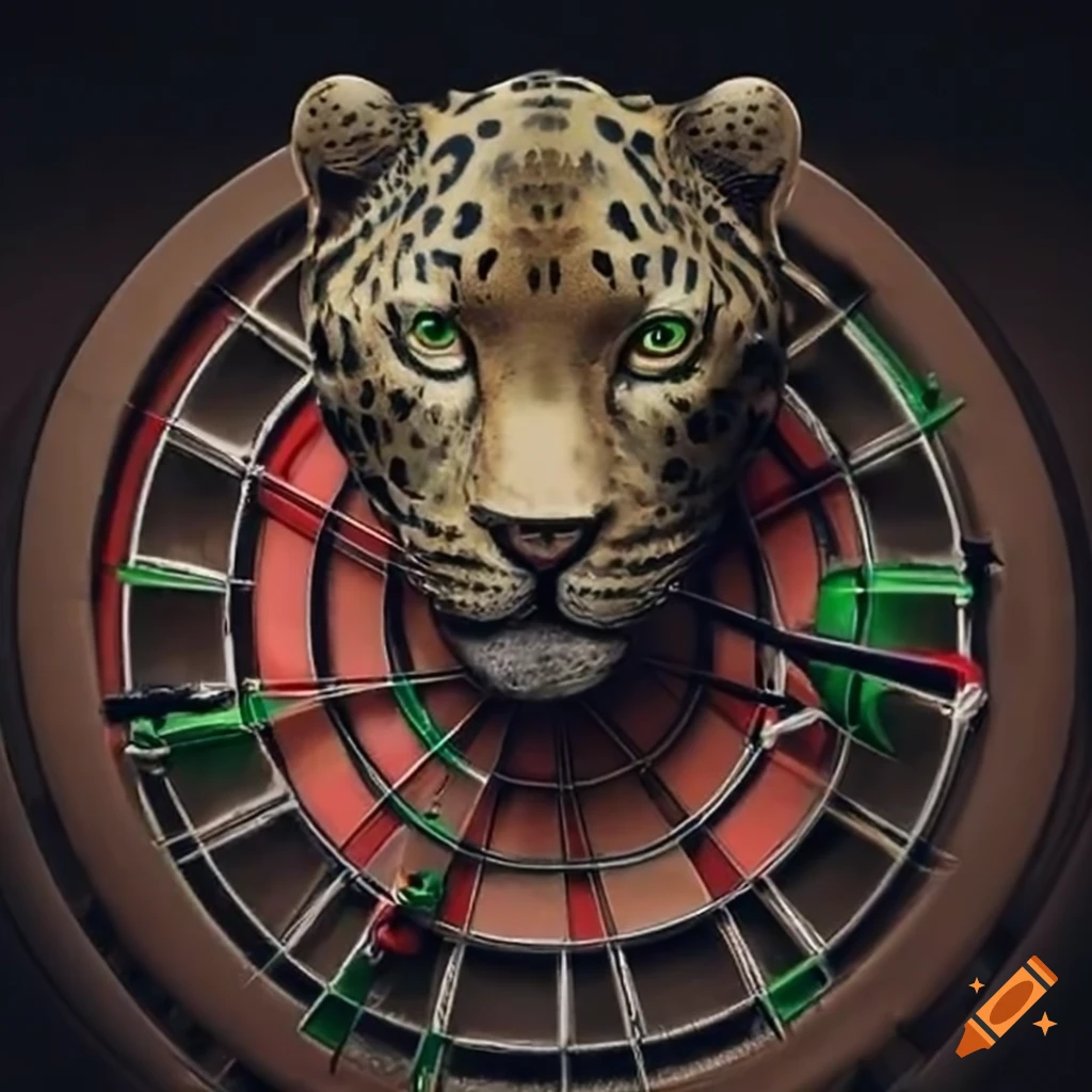 panther hitting darts on a target