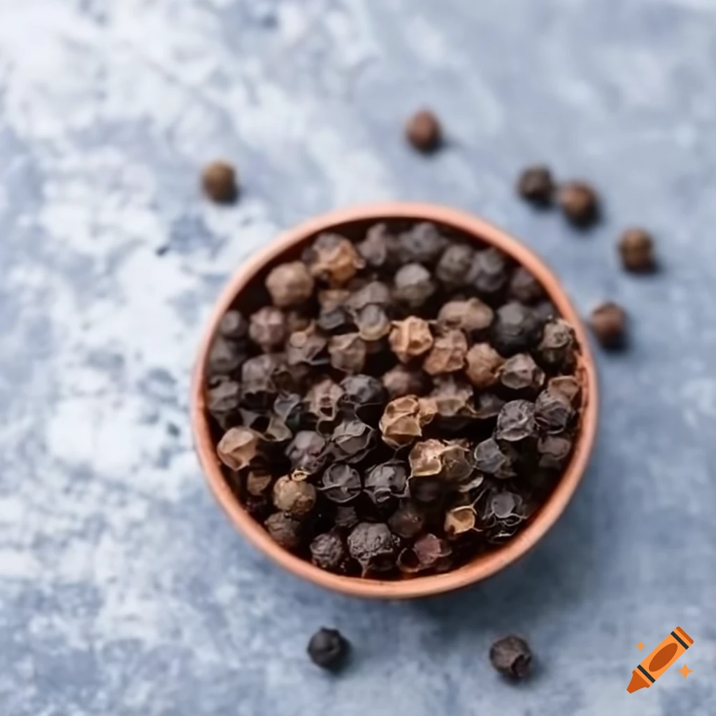 Black pepper closeup on Craiyon